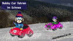 Bobby Car fahren im Schnee - MeinBobbyCar.de